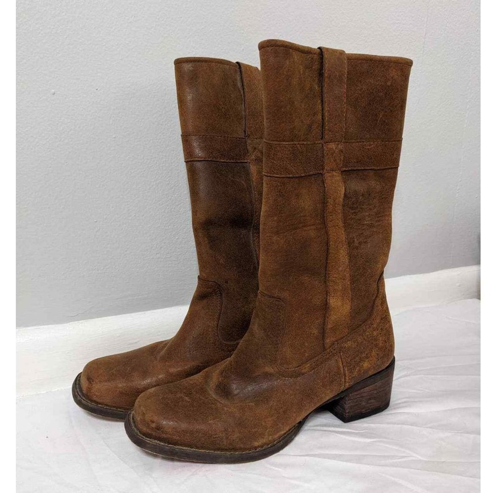Womens Durango Suede Leather Brown heeled boots 7M